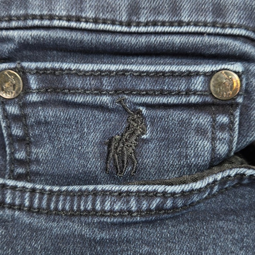 Polo Jeans Simon Slim Straight Dark Wash Denim Pants Blue Mens Size 34 Stretch - Picture 5 of 12